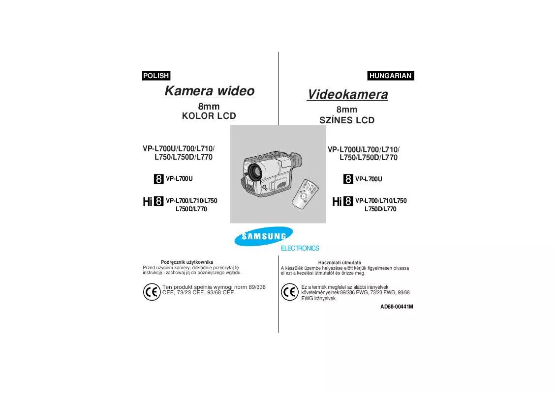 Mode d'emploi SAMSUNG VP-L700