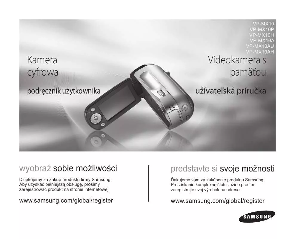 Mode d'emploi SAMSUNG VP-MX10