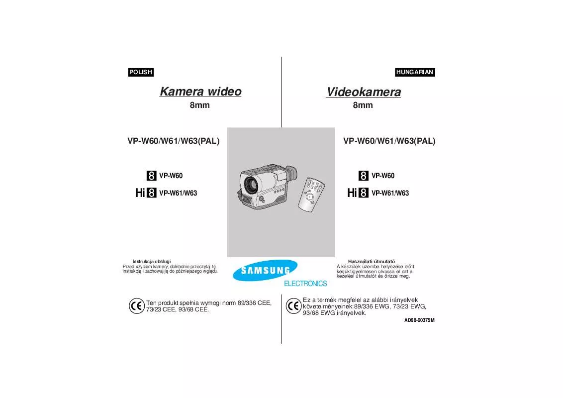 Mode d'emploi SAMSUNG VP-W63