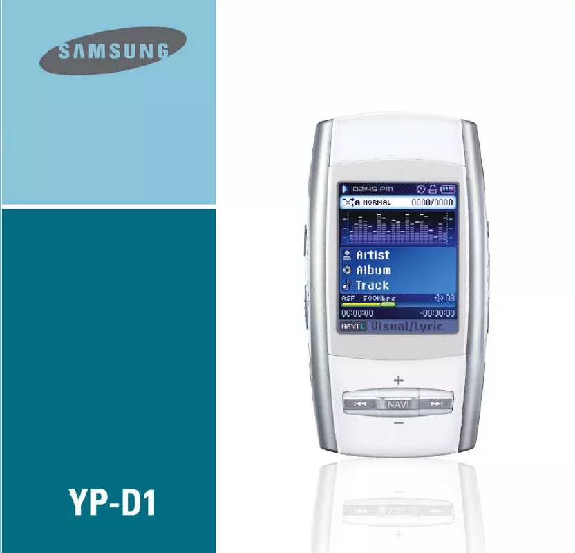 Mode d'emploi SAMSUNG YP-D1Q