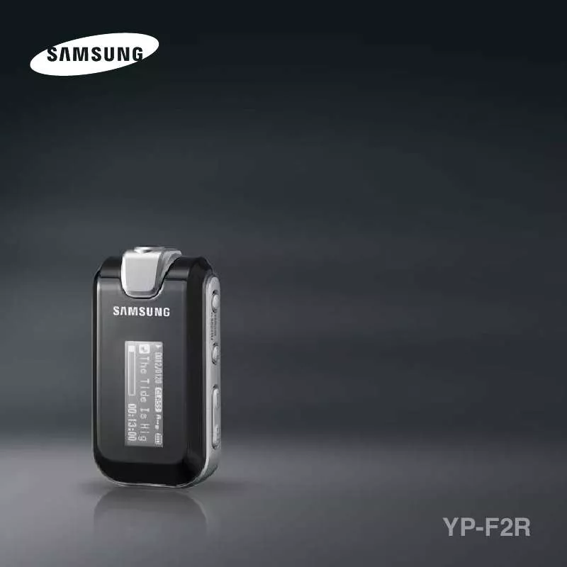 Mode d'emploi SAMSUNG YP-F2RXW