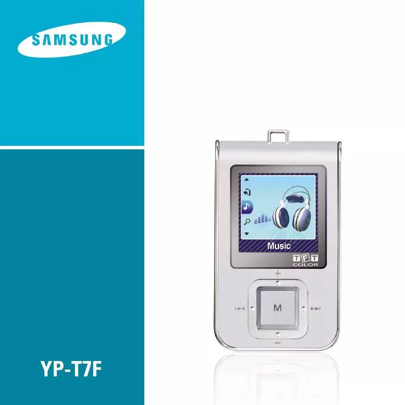 Mode d'emploi SAMSUNG YP-T7FZ