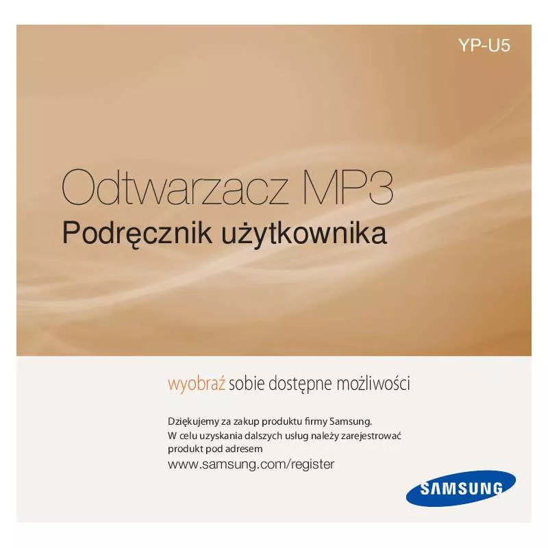 Mode d'emploi SAMSUNG YP-U5JQ