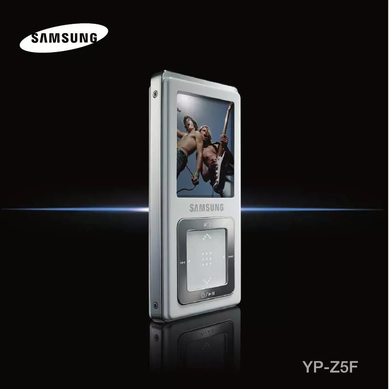 Mode d'emploi SAMSUNG YP-Z5FAB/ELS