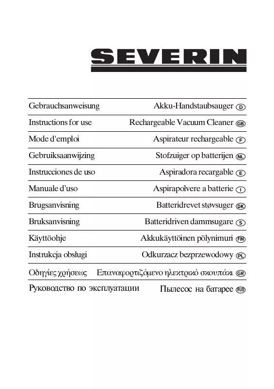 Mode d'emploi SEVERIN AH 7908