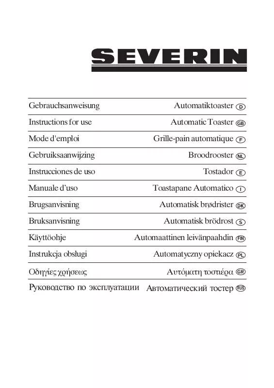 Mode d'emploi SEVERIN AT 2515