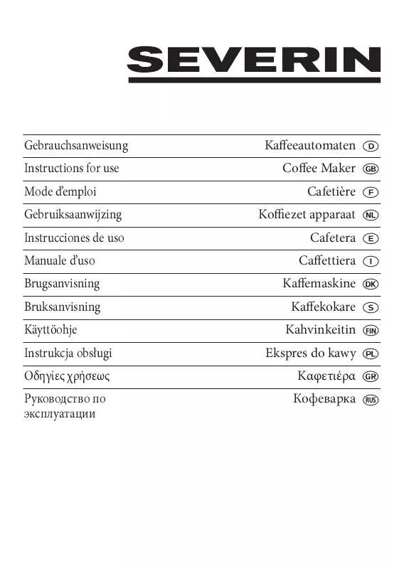 Mode d'emploi SEVERIN KA 4160