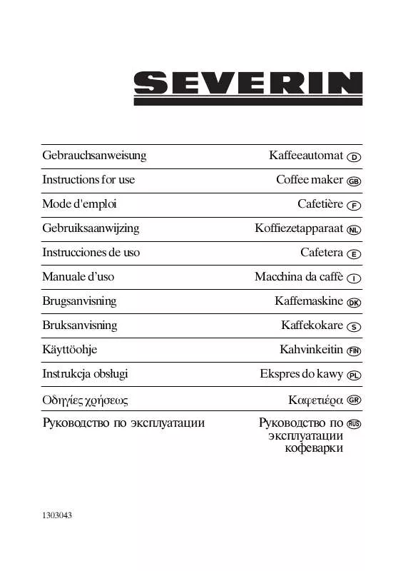 Mode d'emploi SEVERIN KA 5361