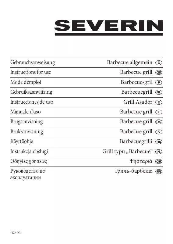 Mode d'emploi SEVERIN PG 1511