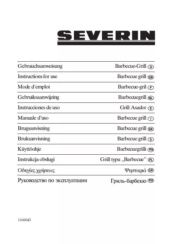 Mode d'emploi SEVERIN PG 2780