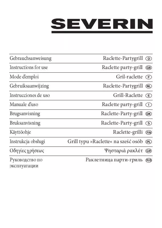 Mode d'emploi SEVERIN RG 2671