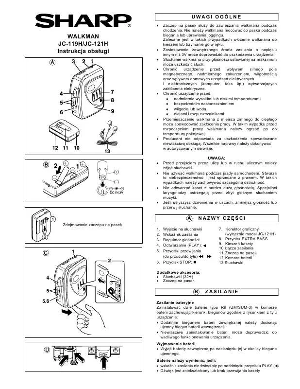 Mode d'emploi SHARP 121H