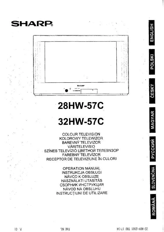 Mode d'emploi SHARP 28HW-57C