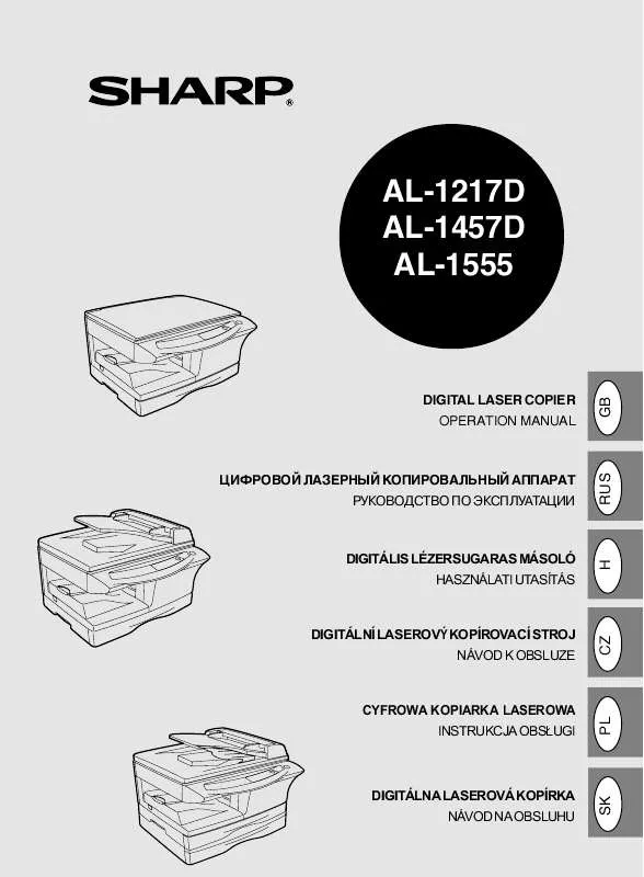 Mode d'emploi SHARP AL-1555