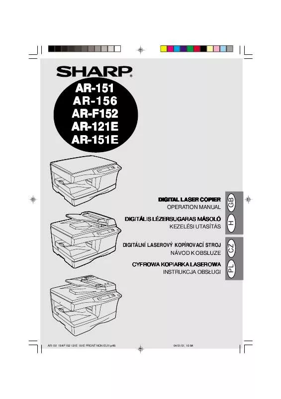 Mode d'emploi SHARP AR-121E