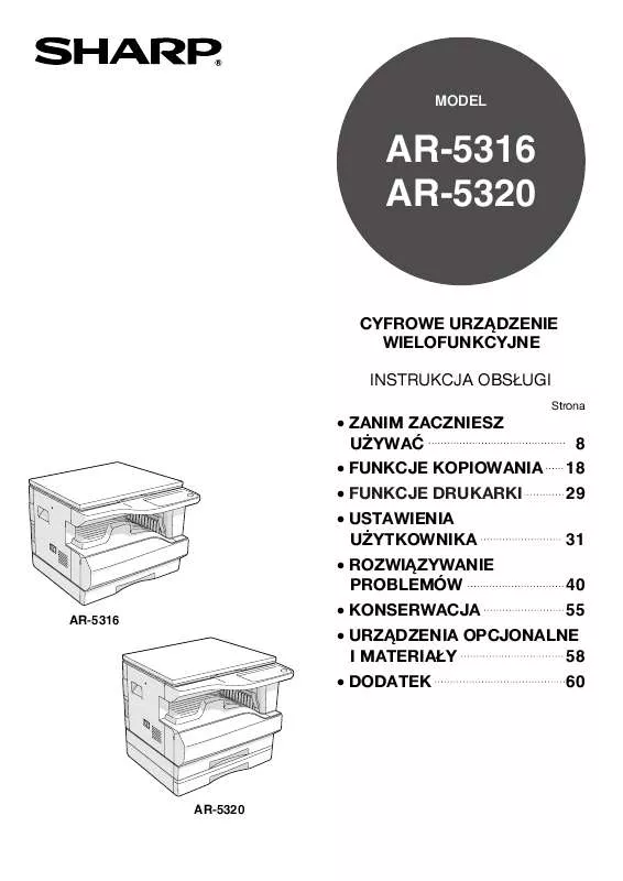 Mode d'emploi SHARP AR-5320