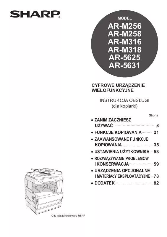 Mode d'emploi SHARP AR-5625