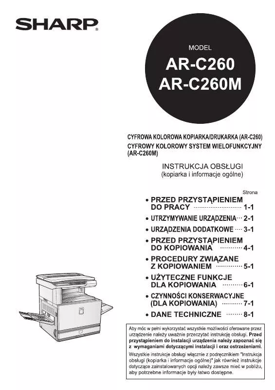 Mode d'emploi SHARP AR-C260