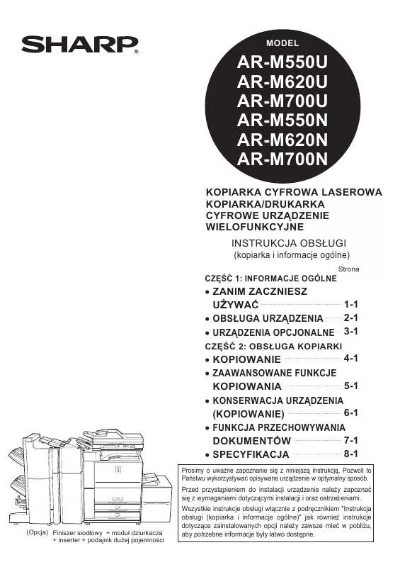 Mode d'emploi SHARP AR-M550