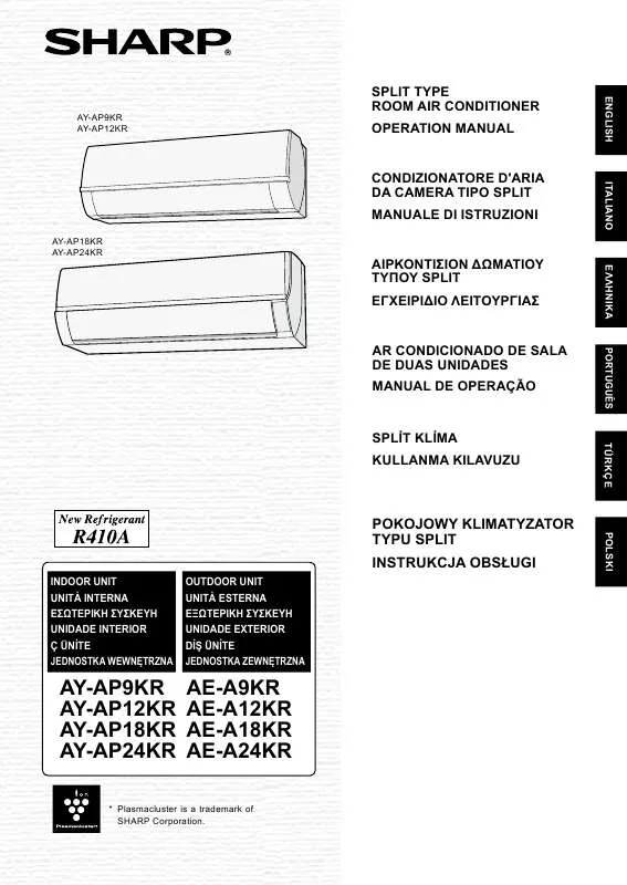 Mode d'emploi SHARP AY-AP19KR