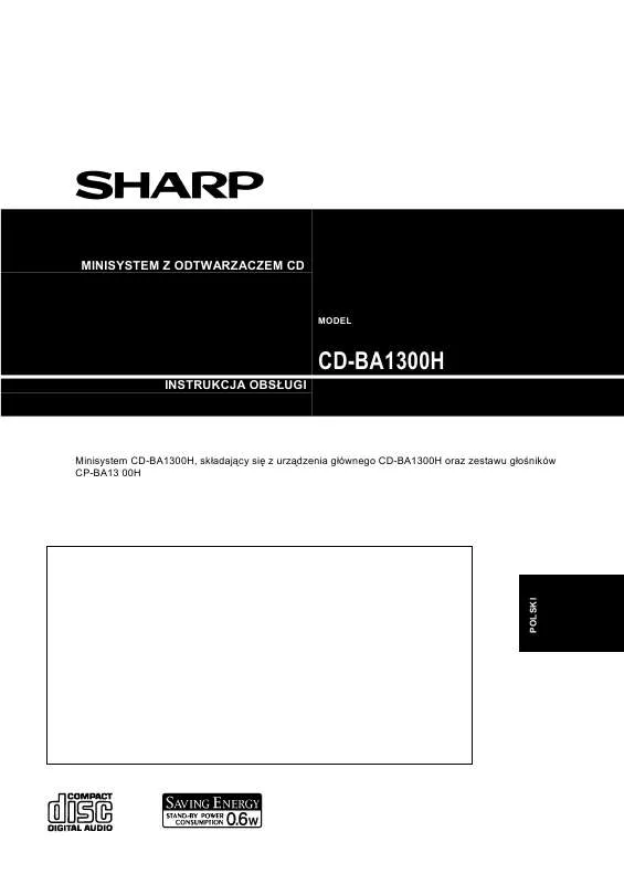 Mode d'emploi SHARP CD-BA1300H