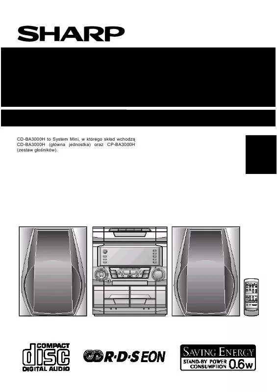 Mode d'emploi SHARP CD-BA3000H