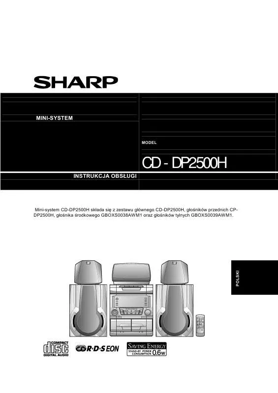 Mode d'emploi SHARP CD-DP2500H
