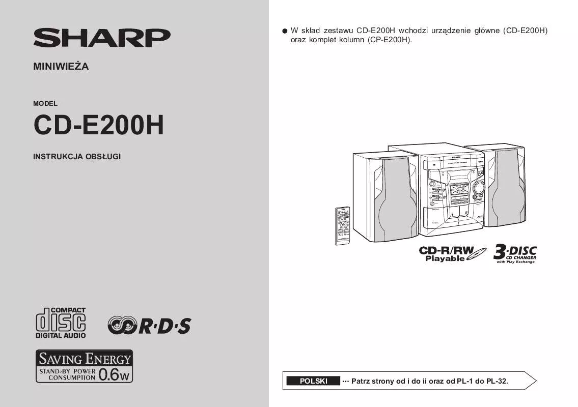 Mode d'emploi SHARP CD-E200H