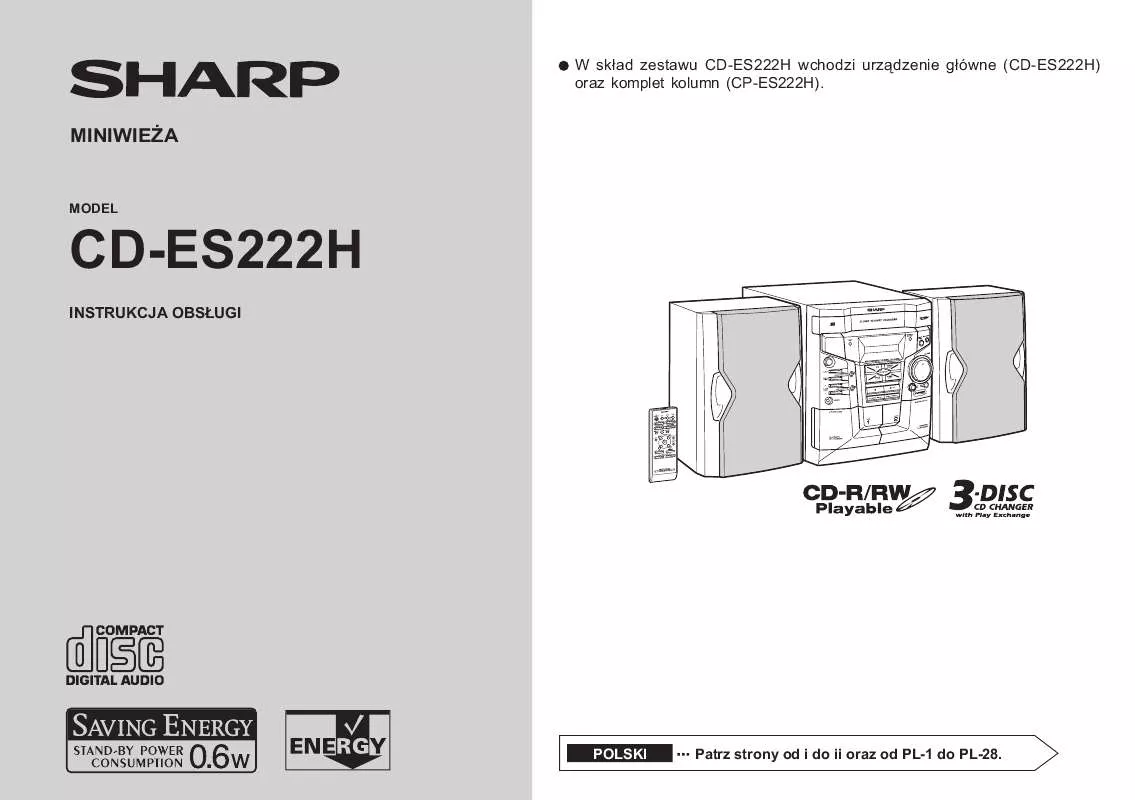 Mode d'emploi SHARP CD-ES222H