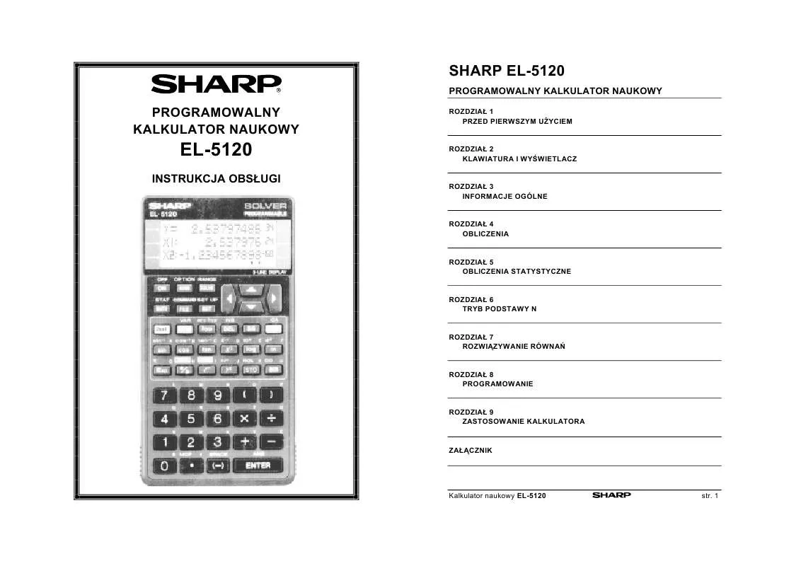 Mode d'emploi SHARP EL-5120