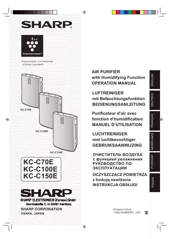 Mode d'emploi SHARP KC-C100E