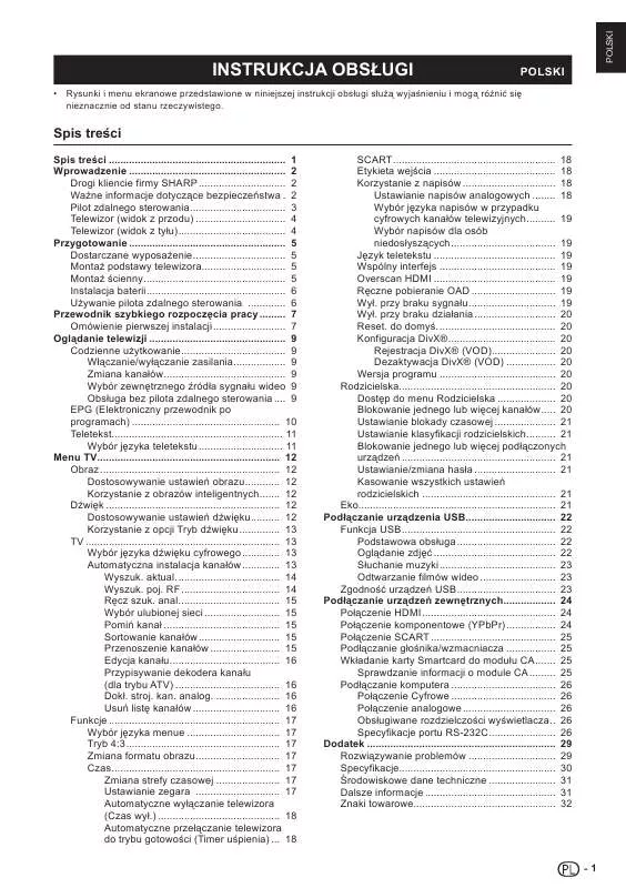 Mode d'emploi SHARP LC-19LE430E