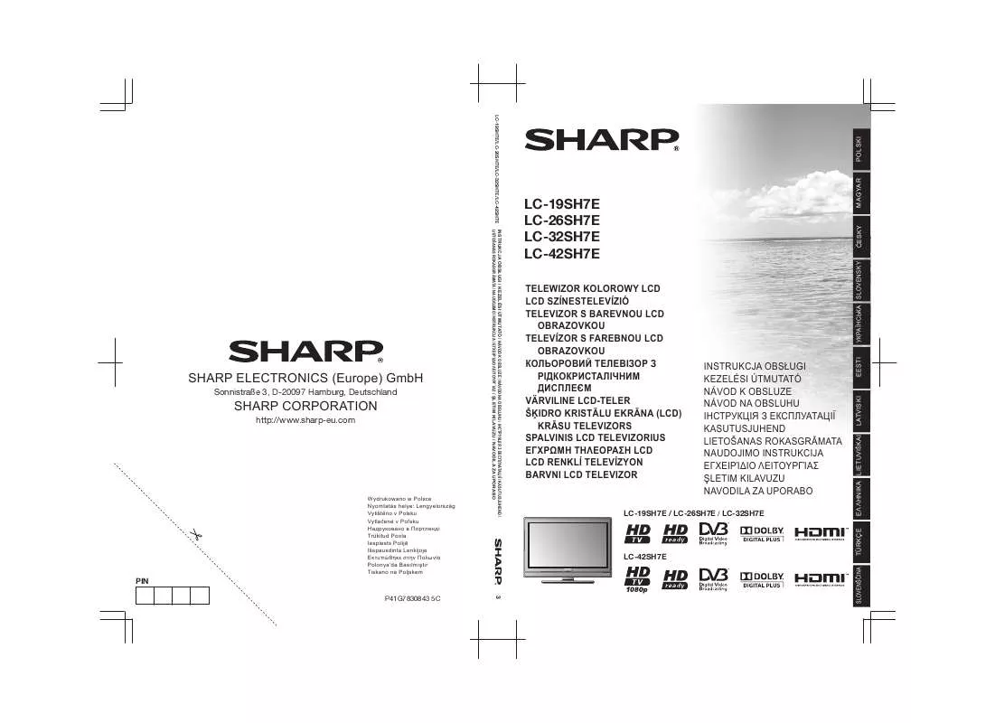 Mode d'emploi SHARP LC-19SH7E