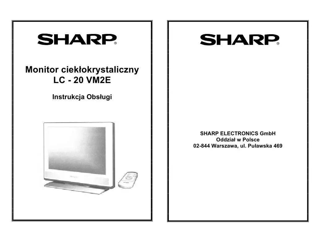 Mode d'emploi SHARP LC-20VM2E