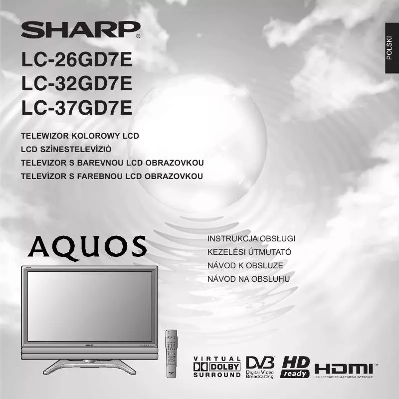 Mode d'emploi SHARP LC-37GD7E