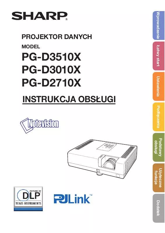 Mode d'emploi SHARP PG-D2710X