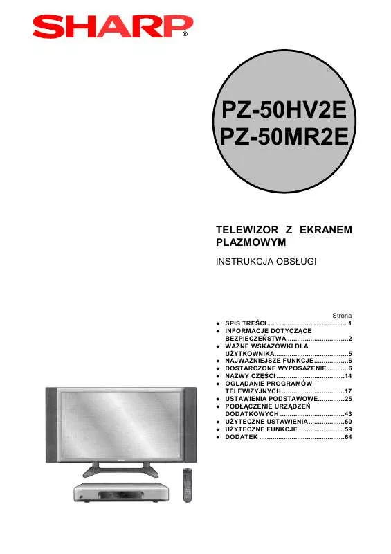 Mode d'emploi SHARP PZ-50MR2E