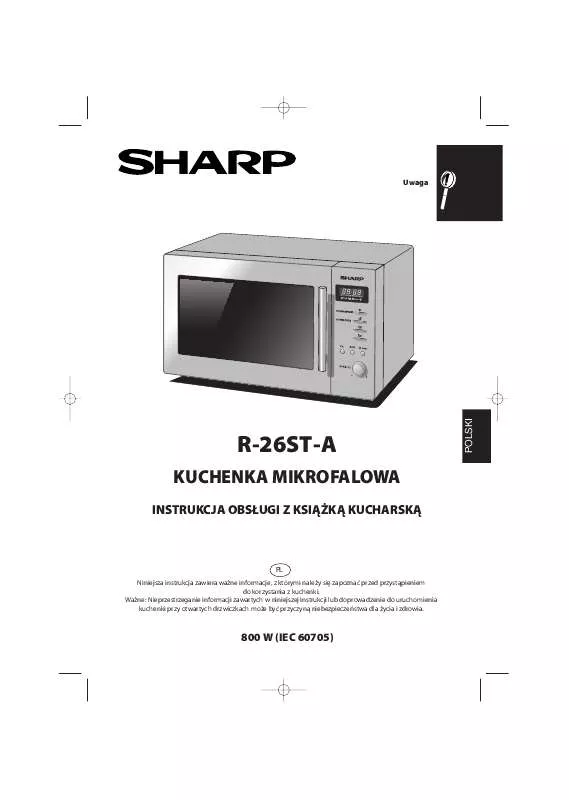 Mode d'emploi SHARP R-26ST-A