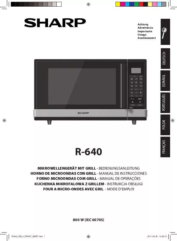 Mode d'emploi SHARP R-640