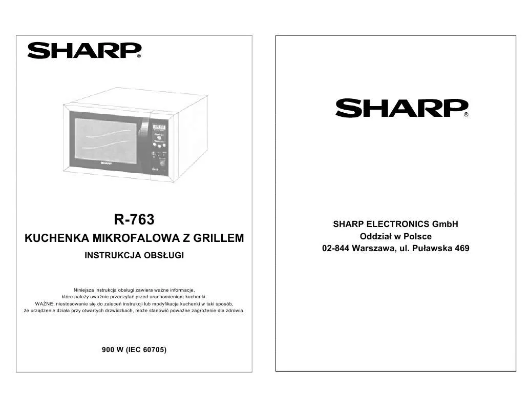 Mode d'emploi SHARP R-763