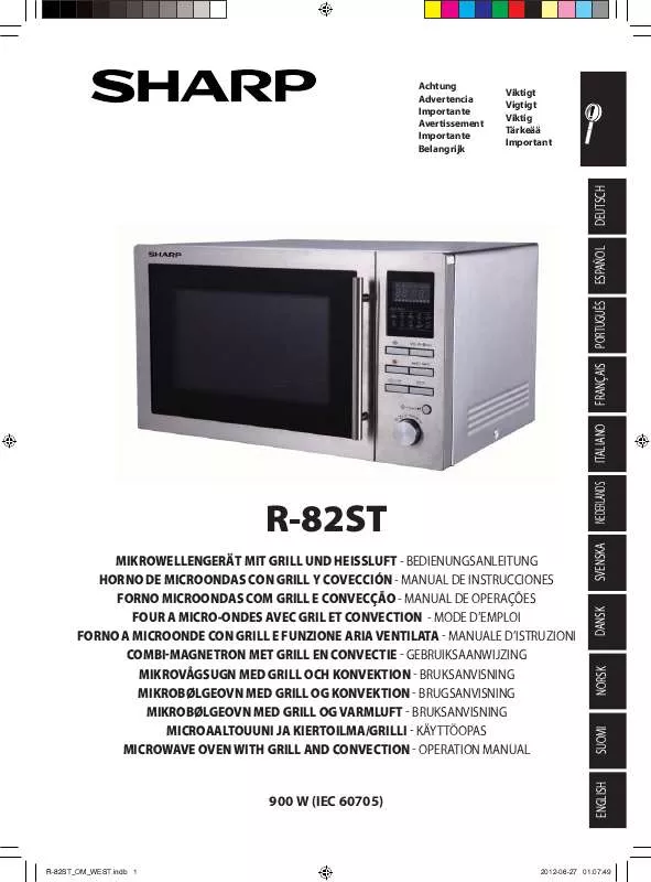 Mode d'emploi SHARP R-82ST