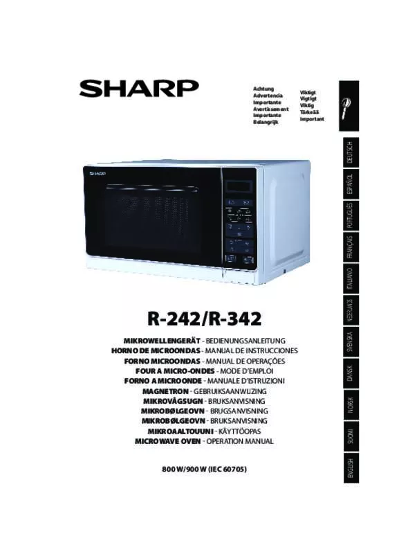 Mode d'emploi SHARP R242XXX