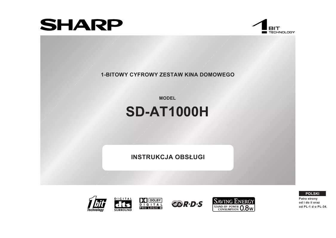 Mode d'emploi SHARP SD-AT1000H