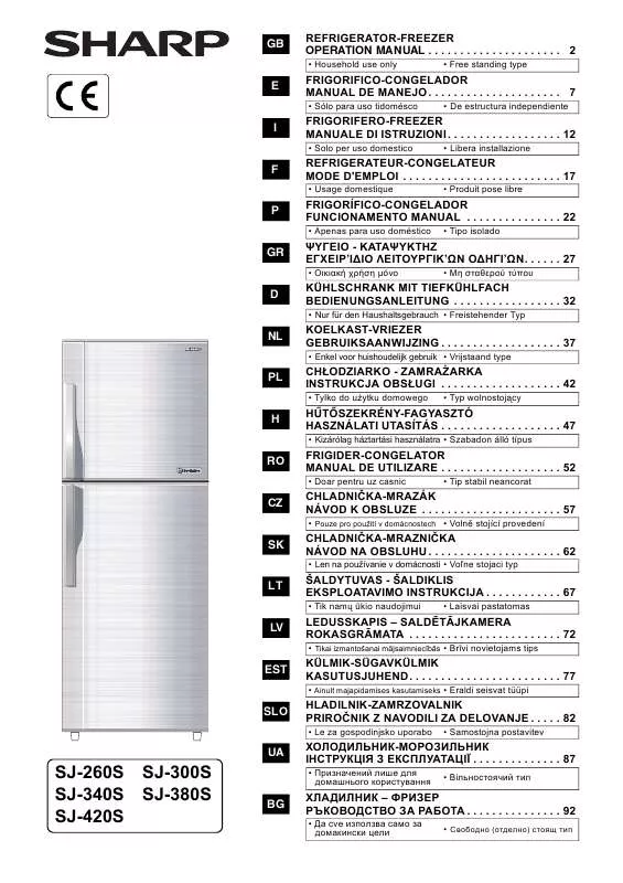 Mode d'emploi SHARP SJ-420S