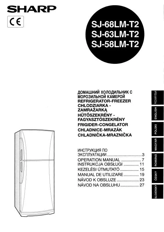 Mode d'emploi SHARP SJ-58LM-T2