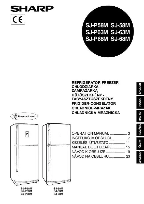 Mode d'emploi SHARP SJ-P58M