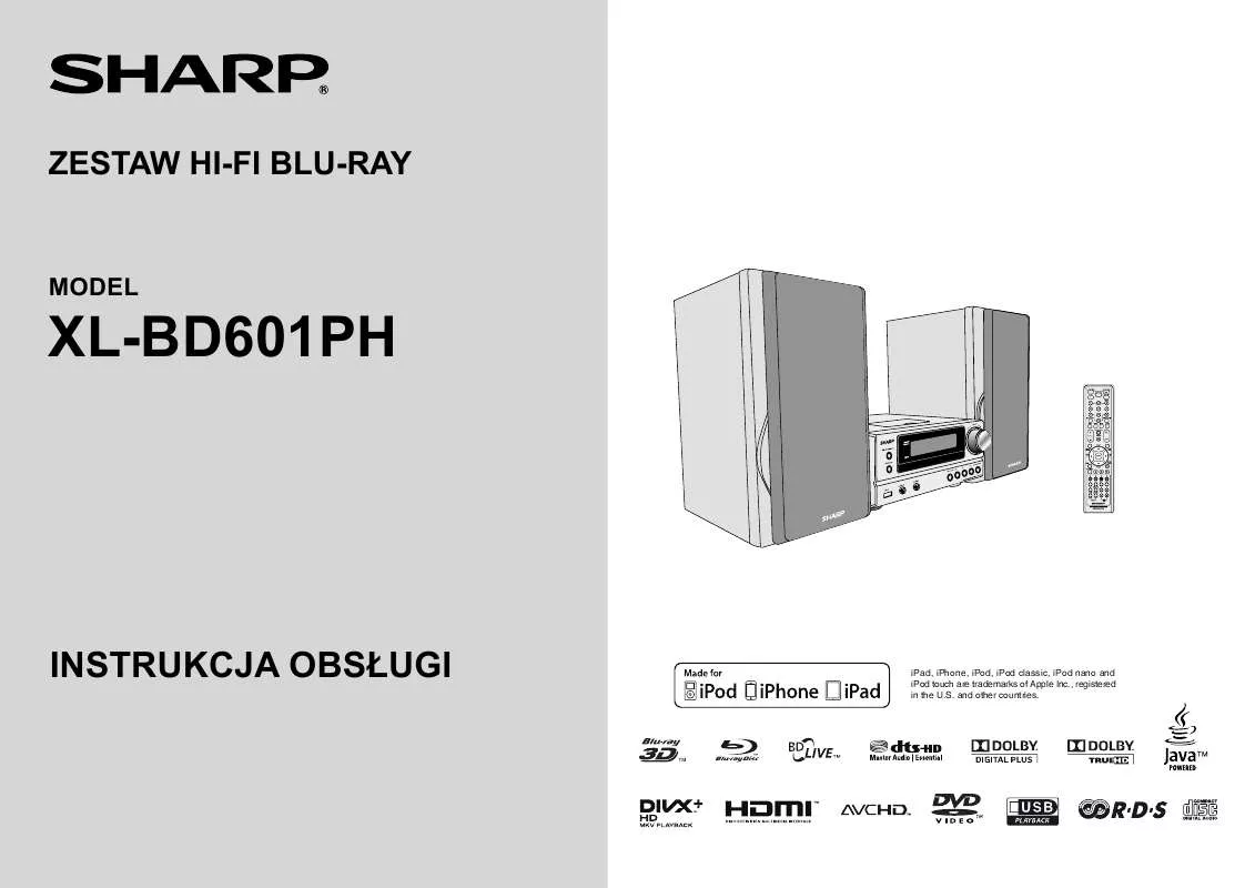 Mode d'emploi SHARP XL-BD601PH