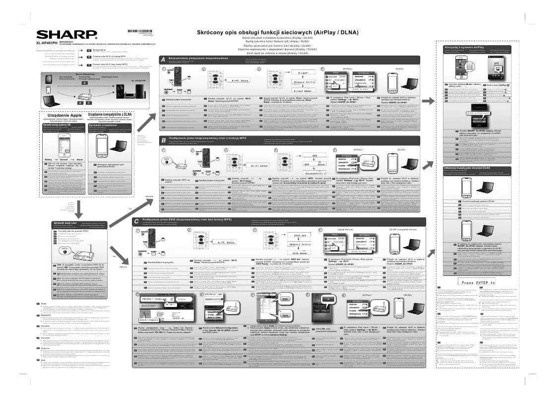 Mode d'emploi SHARP XL-HF401PH