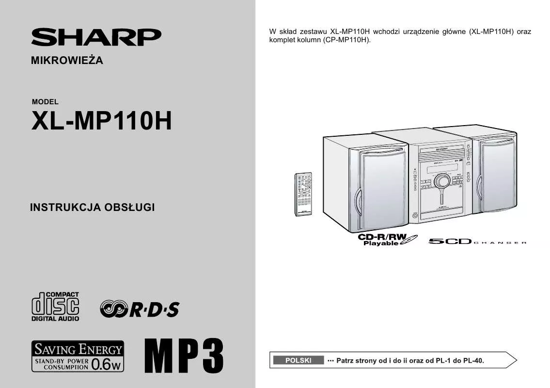 Mode d'emploi SHARP XL-MP110H