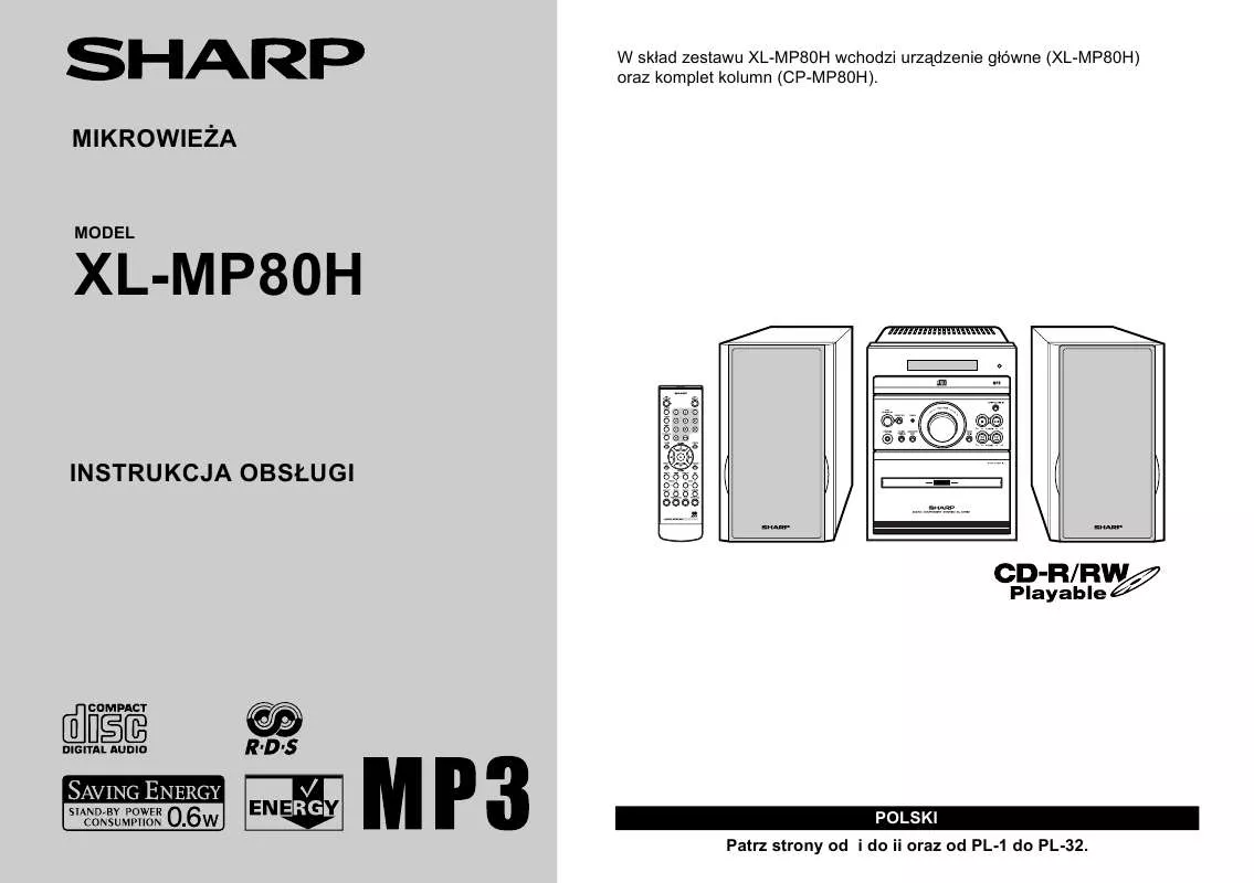 Mode d'emploi SHARP XL-MP80H